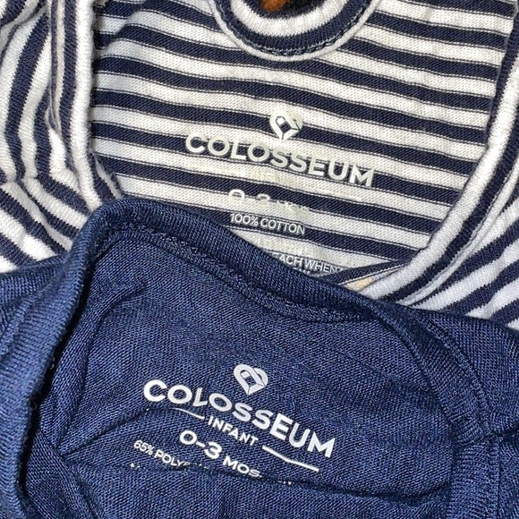 •COLOSSEUM•WEST VIRGINIA RUFFLE TOONS OUTFIT SETS SIZE 0-3 MONTHS EUC/NWOT - Picture 8 of 8